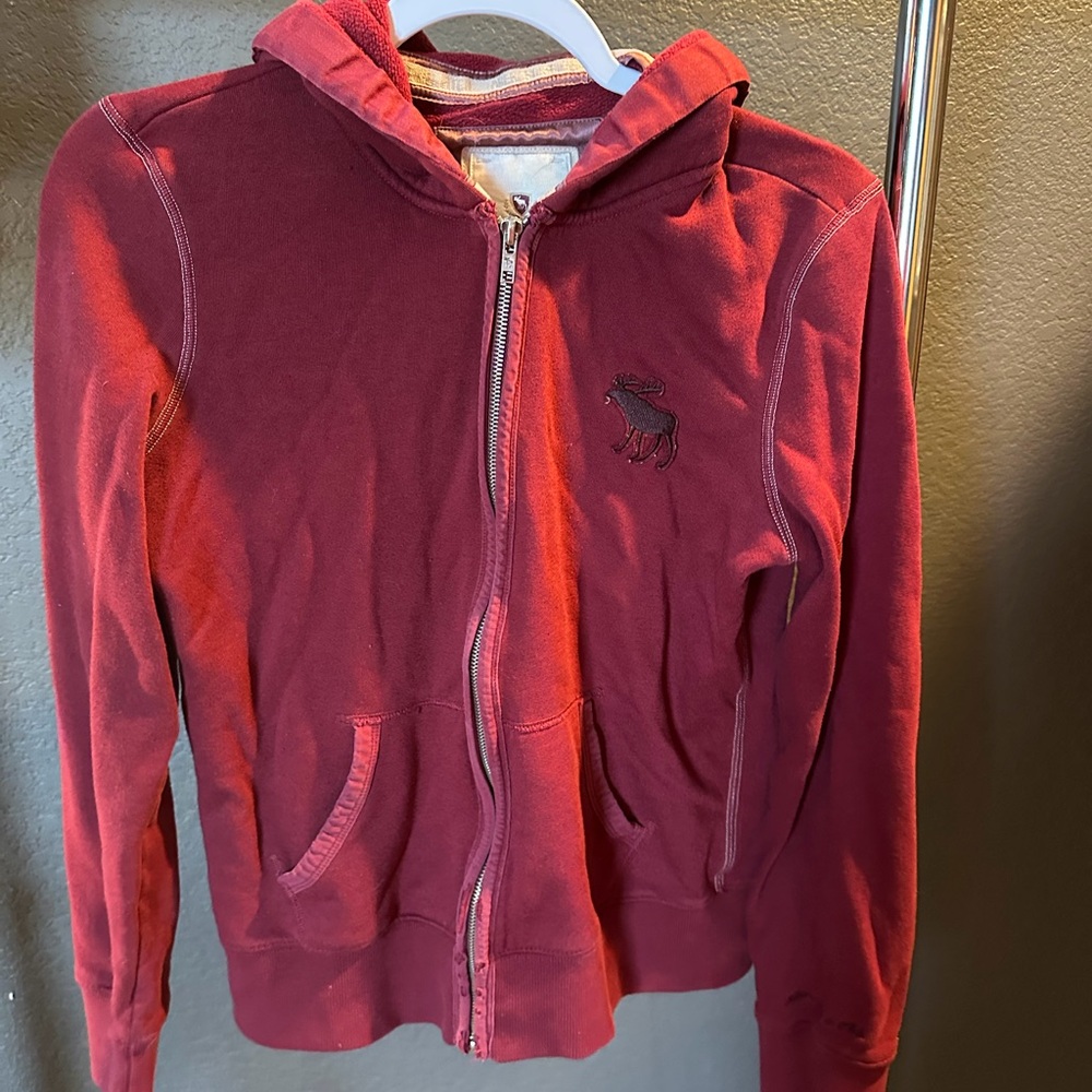 Abercrombie & Fitch Burgundy Hoodie